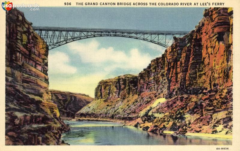 The Grand Canyon Bridge Across The Colorado River at Lee´s Ferry