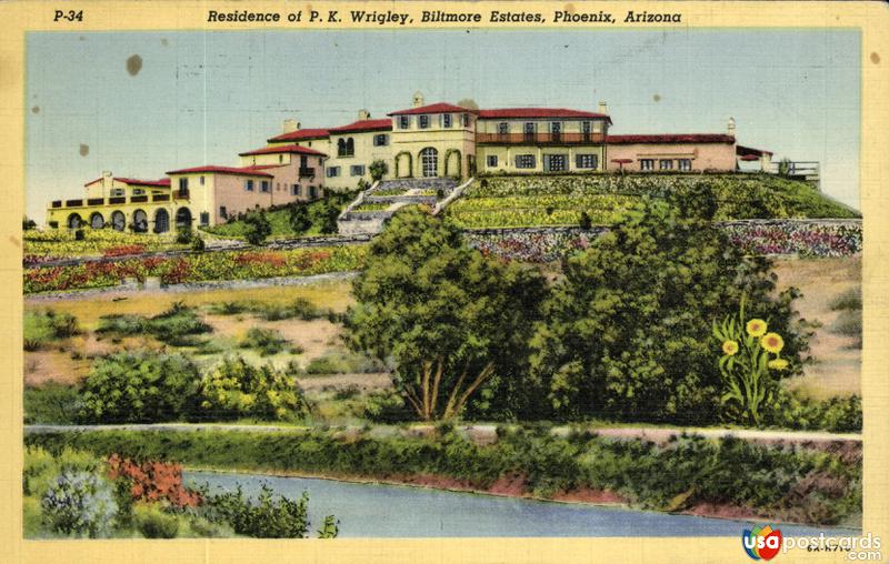 Pictures of Phoenix, Arizona, United States: Residence of P. K. Wrigley, Biltmore Estates