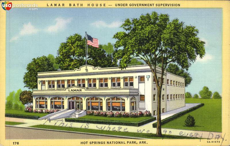 Pictures of Hot Springs, Arkansas, United States: Lamar Bath House. Under Goverment Supervision