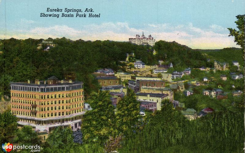 Pictures of Eureka Springs, Arkansas, United States: Showing Basin Park Hotel