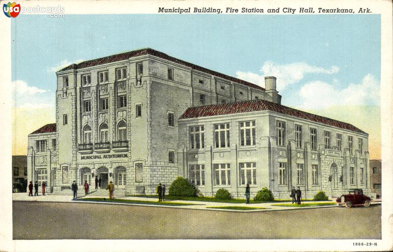 Pictures of Texarkana, Arkansas, United States: Municipal Building. Fire Station and City Hall