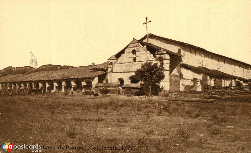 Pictures of Spanish Missions of California, California, United States: Mission San Antonio de Padua, 1771