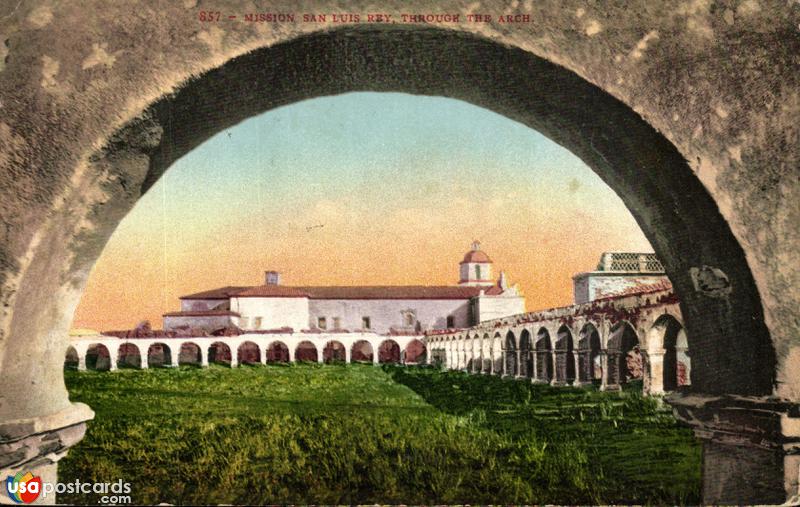 Mission San Luis Rey, through the arch