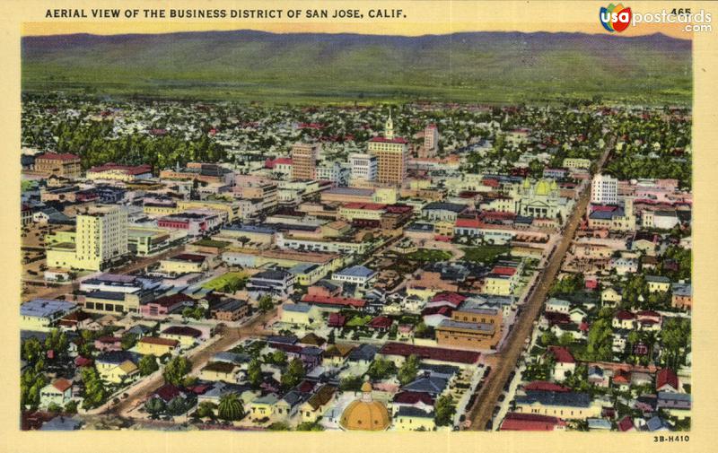 Aerial View of the Bussiness District of San Jose