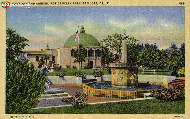 Fountain and Garden, Rosicrucian Park