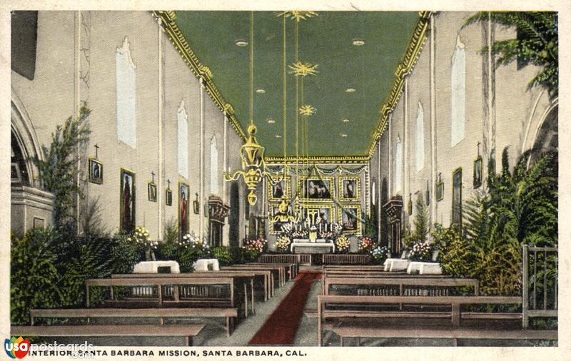 Pictures of Santa Barbara, California, United States: Interior Santa Barbara Mission