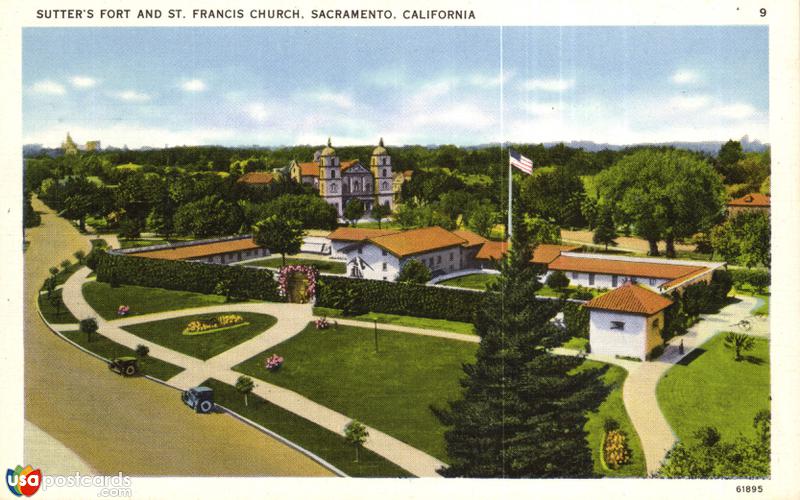 Pictures of Sacramento, California, United States: Sutter´s Fort and St. Francis Church