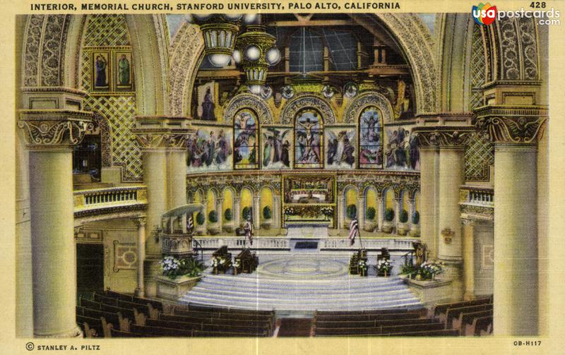 Interior, Memorial Church, Stanford University