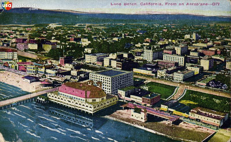 Long Beach California from an aeroplane