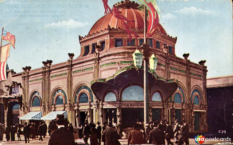 Orange Blossom Model Candy Factory at Pan-Pac Int. Exposition. San Francisco, 1915