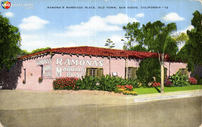 Pictures of San Diego, California, United States: Ramona´s Marriage Place, Old Town