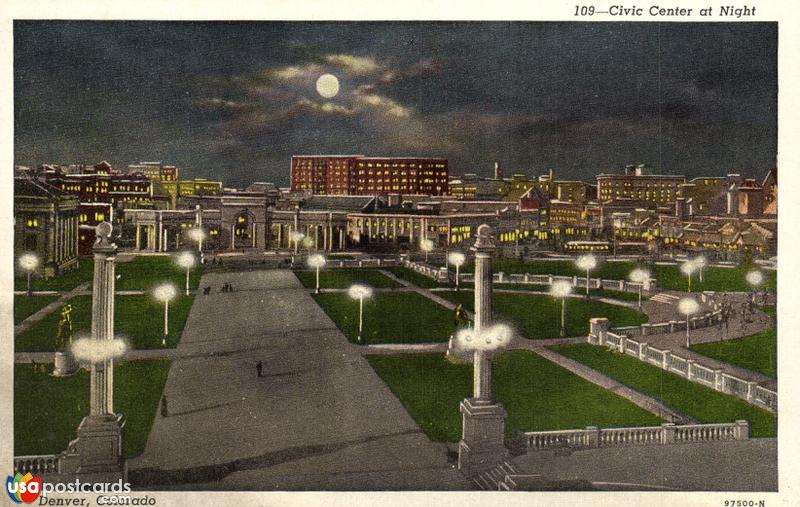 Pictures of Denver, Colorado, United States: Civic Center at Night