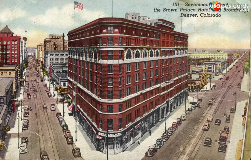 Pictures of Denver, Colorado, United States: Seventeenth Street, the Brown Palace Hotel and Broadway