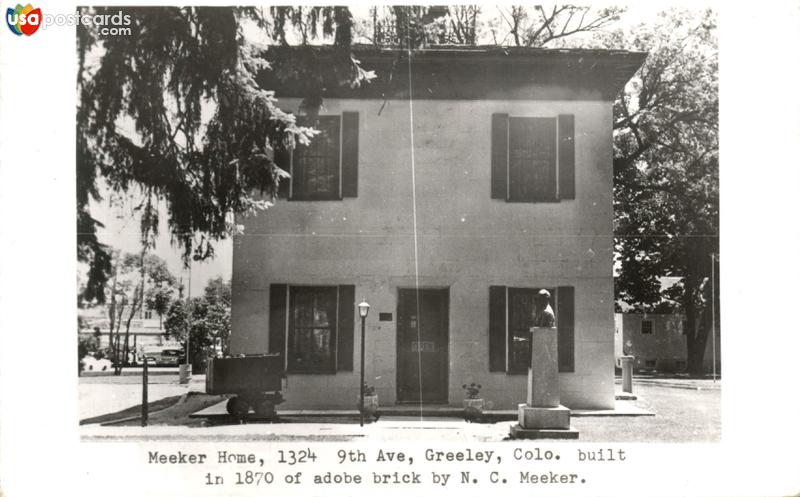 Pictures of Greeley, Colorado, United States: Meeker Home, 1324 9th Ave. Built in 1870 of adobe brick by N. C. Meeker