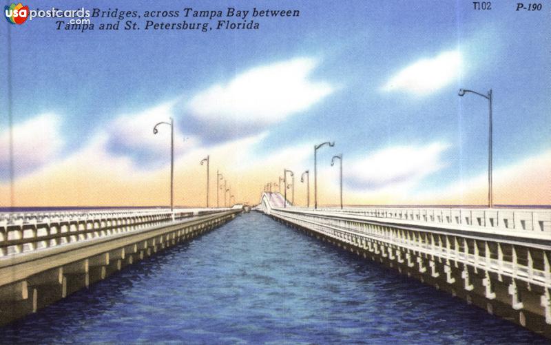 Twin Gandy Bridges, across Tampa Bay between Tampa and St. Petersburg