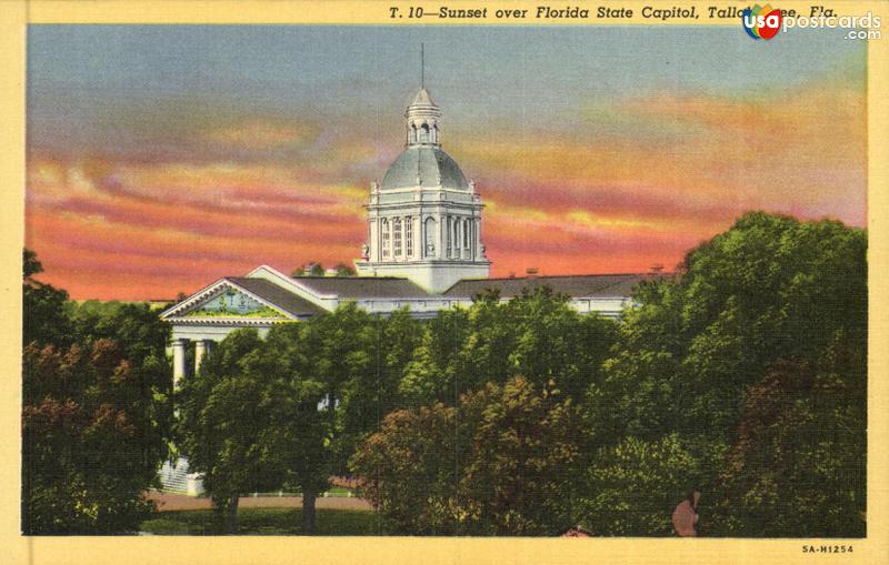 Sunset over Florida State Capitol