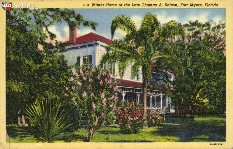 Winter Home of the Late Thomas A. Edison