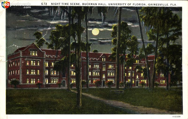 Night Time Scene, Buckman Hall, University of Florida