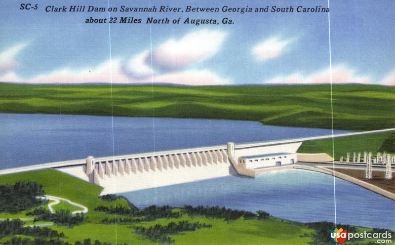Pictures of Augusta, Georgia, United States: Clark Hill Dam on Savannah River