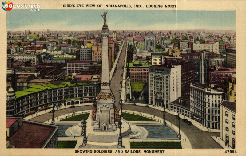 View of Indianapolis showing Soldiers´ & Sailors´ Monument