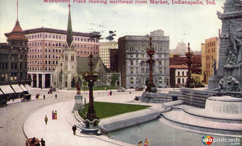 Monument Place Looking Northeast from Market