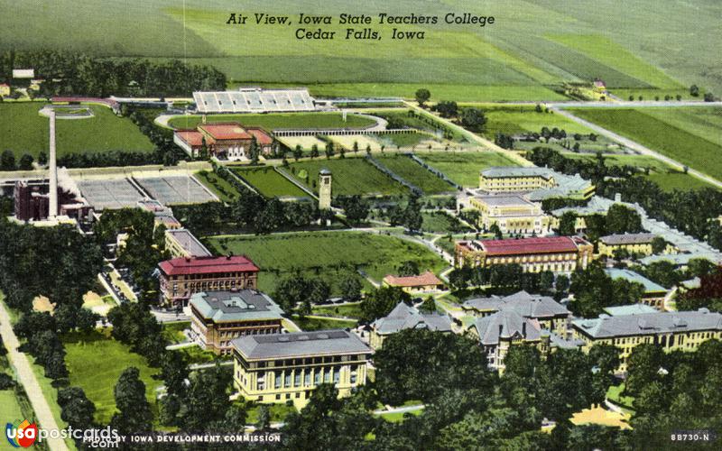 Pictures of Cedar Falls, Iowa, United States: Air View, Iowa State Teachers College
