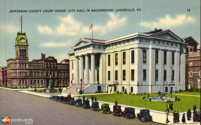 Jefferson County Court House, City Hall in Background