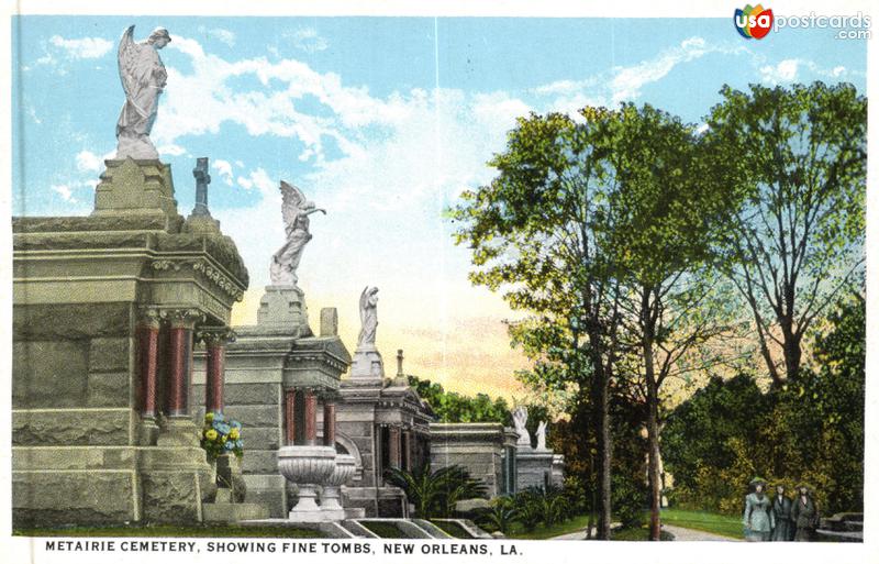 Metairie Cemetery, Showing Fine Tombs