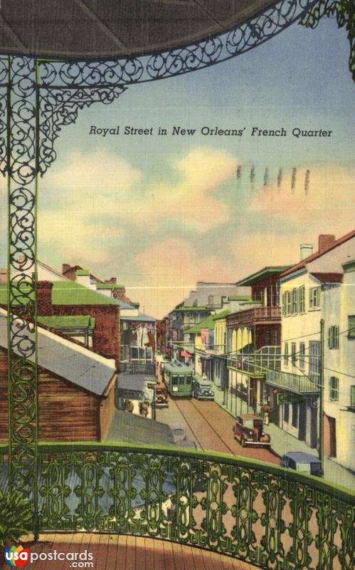 Royal Street in New Orleans´ French Quarter