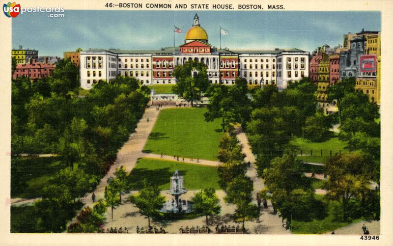 Boston Common and State House