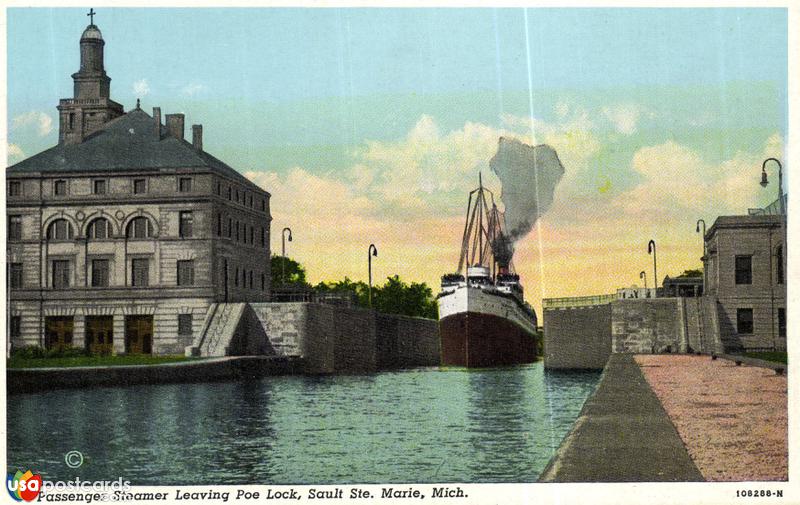 Passenger Steamer Leaving Poe Lock