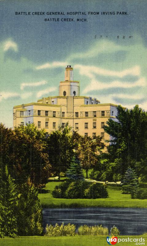 Battle Creek General Hospital from Irving Park