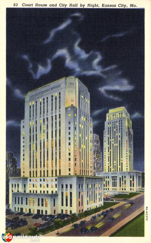 Court House and City Hall by Night