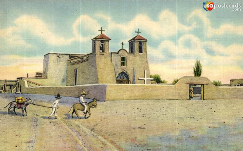 Vintage postcards of Taos