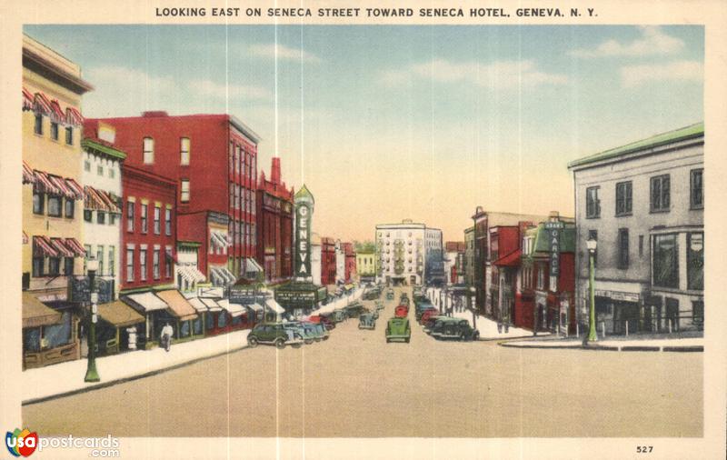 Looking East on Seneca Street Toward Seneca Hotel