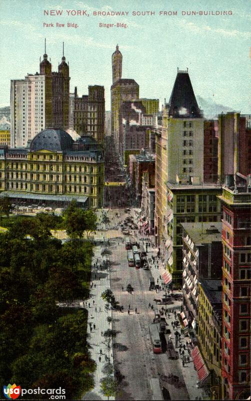 NEW YORK, Broadway South from Dun-Building