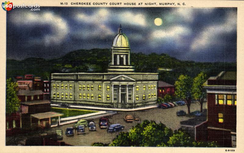 Cherokee County Court House at Night
