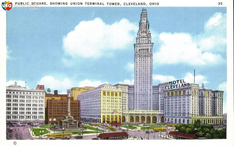 Public Square, Showing Union Terminal Tower