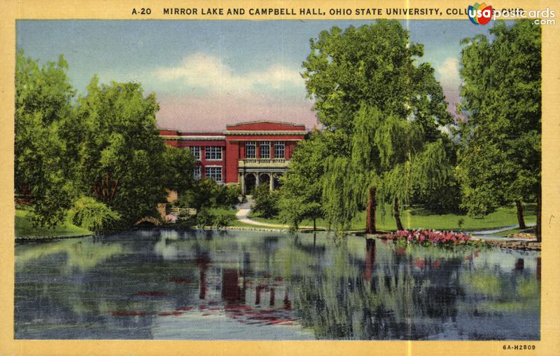 Mirror Lake and Campbell Hall, Ohio State University