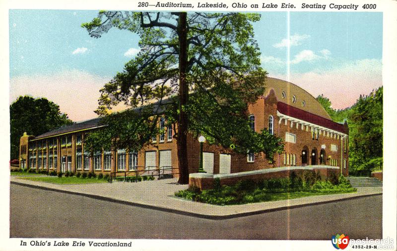 Auditorium, Lakeside, Ohio on Lake Erie