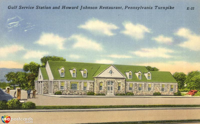 Gulf Service Station and Howard Johnson Restaurant