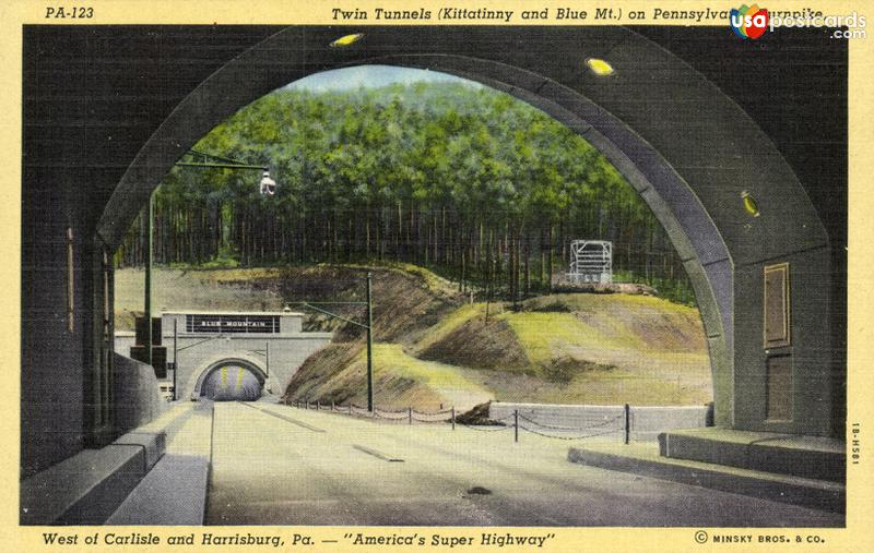 Twin Tunnels on Pennsylvania Turnpike