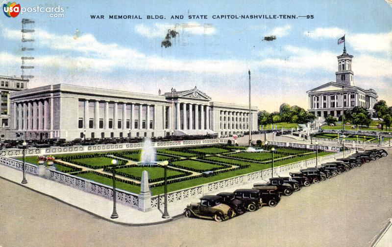 Pictures of Nashville, Tennessee, United States: War Memorial Building and State Capitol