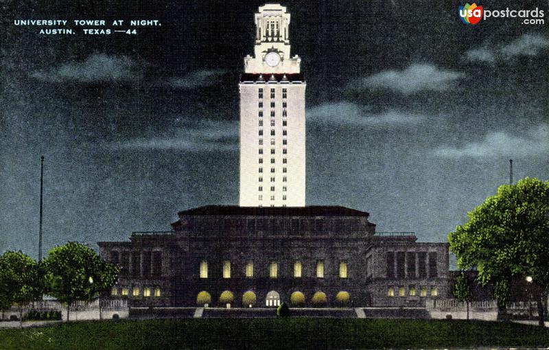 University Tower at Night