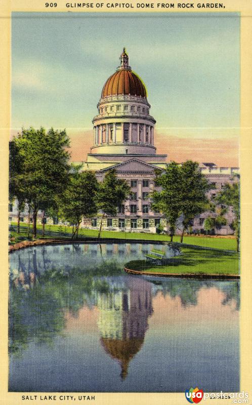 Glimpse of Capitol Dome from Rock Garden