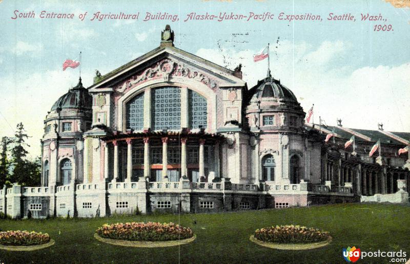 South Entrance of Agricultural Building, Alaska - Yukon - Pacific Exposition