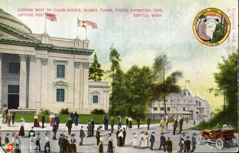 Looking West on Yukon Avenue, Alaska - Yukon - Pacific Exposition, 1909