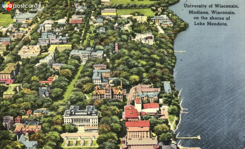 University of Wisconsin on the shores of Lake Mendota