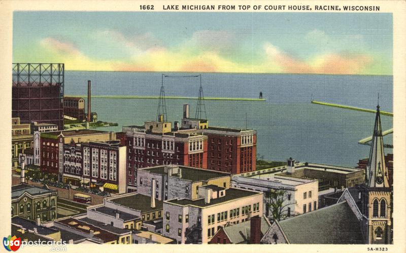 Lake Michigan from Top of Court House