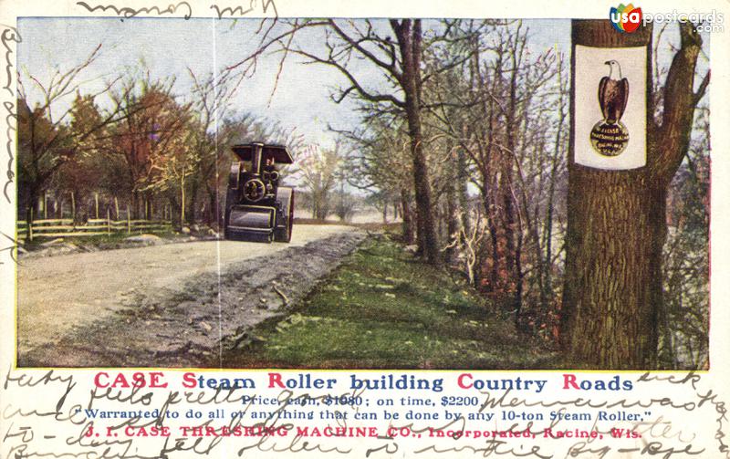 CASE Steam Roller building Country Roads